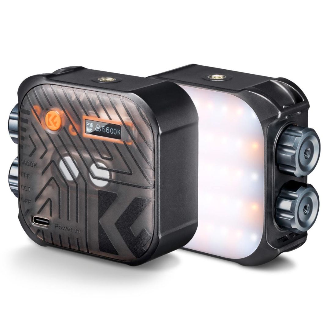 K&F Concept Bi-Color LED Video Light, 2000mAh 2500K-9900K, 15 Light Effects, Vlogging (Crni) KF34.035 - 2